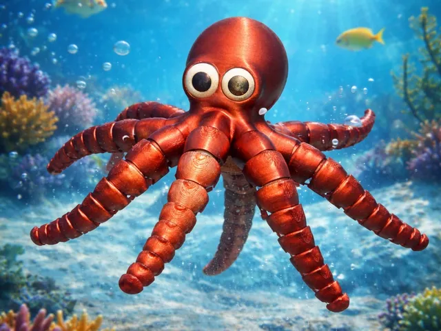 Flexibler 3D-gedruckter Oktopus – bewegliche Tentakel