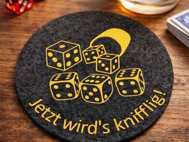 Personalisierter Filzuntersetzer– mit Wunschspruch oder Namen